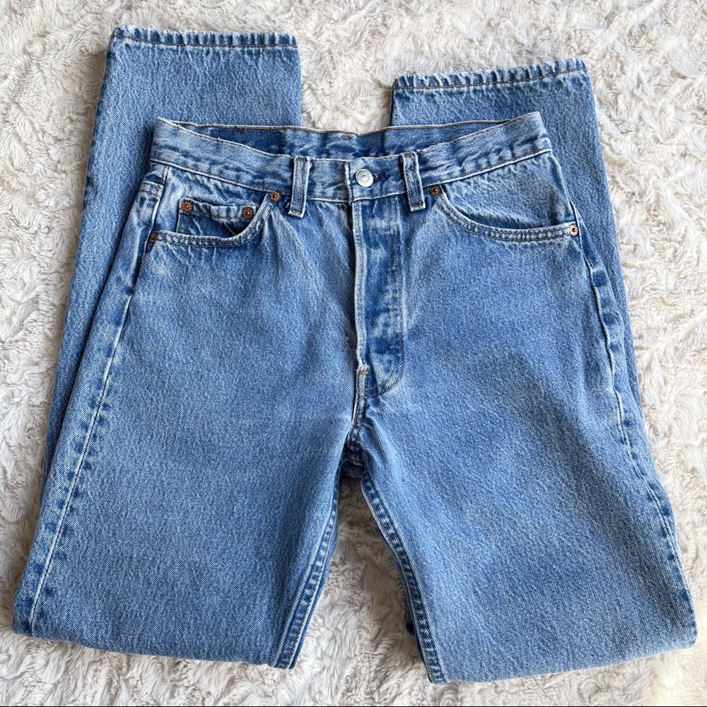 RARE tiny vintage Levi’s 501 stonewashed jeans 26 - Picture 13 of 17